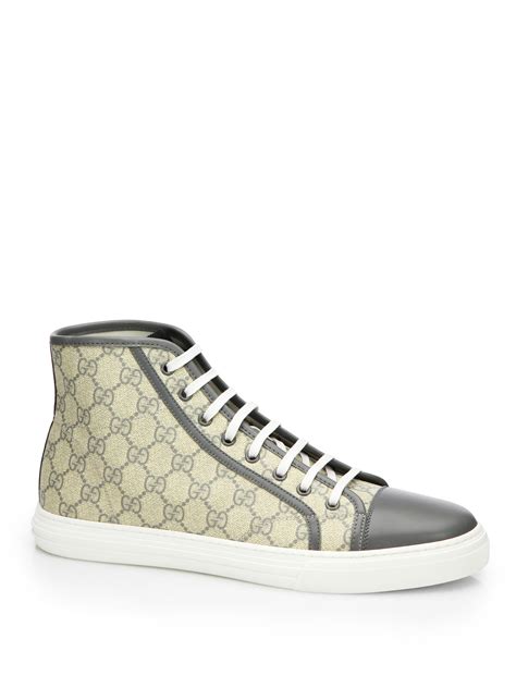 gucci supreme sneakers high top|gg supreme low top sneakers.